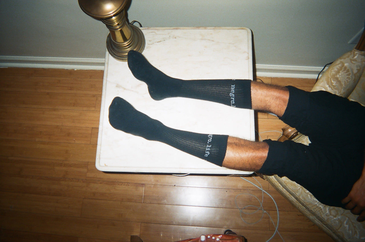 Negro.Life Black Crew Socks